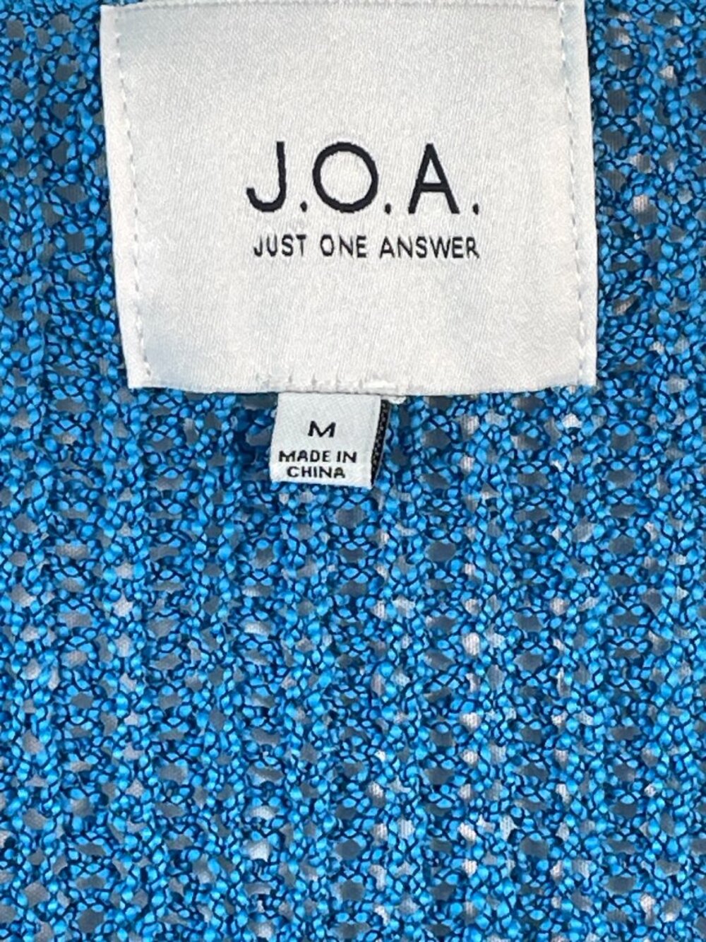 J.O.A Blue Twist Front Knit Crop Sweater Revolve Style V Neck M NWOT - Picture 4 of 10